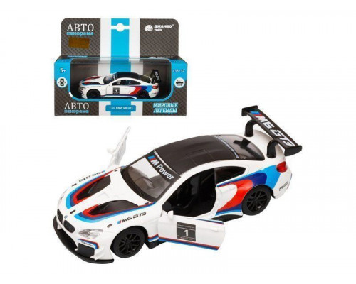 Машина АВТОПАНОРАМА BMW M6, 1/44, белый, инерция, откр. двери, в/к 17,5*12,5*6,5 см