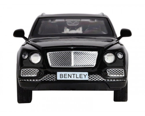 Машина АВТОПАНОРАМА Bentley Bentayga, черный, 1/34, свет, звук, инерция, в/к 17,5*13,5*9 см