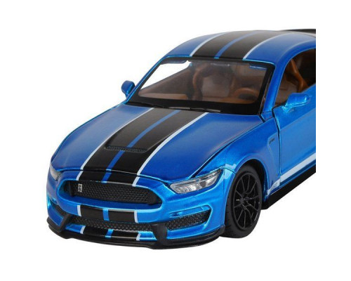 Машина АВТОПАНОРАМА Ford Shelby GT350, синий, 1/32, свет, звук, инерция, в/к 17,5*13,5*9 см