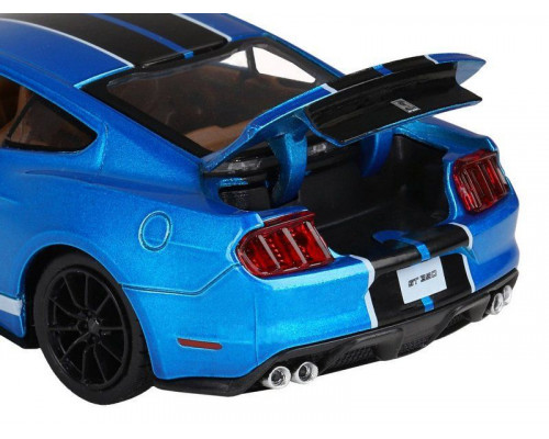 Машина АВТОПАНОРАМА Ford Shelby GT350, синий, 1/32, свет, звук, инерция, в/к 17,5*13,5*9 см