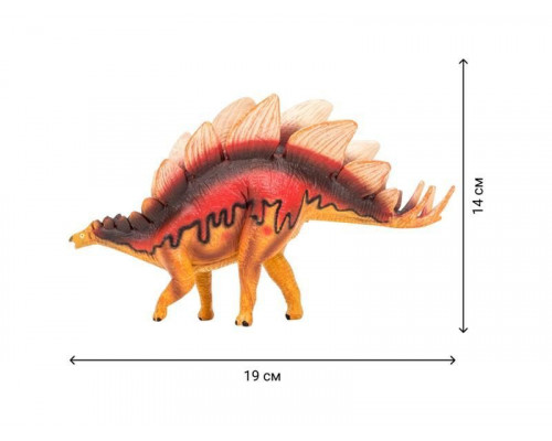 Игрушка динозавр MASAI MARA MM206-011 серии Мир динозавров Стегозавр, фигурка длиной 19 см