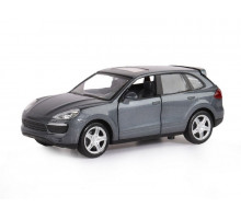 Машина "АВТОПАНОРАМА" Porsche Cayenne S, серый, 1/32, свет, звук, инерция, в/к 17,5*13,5*9 см