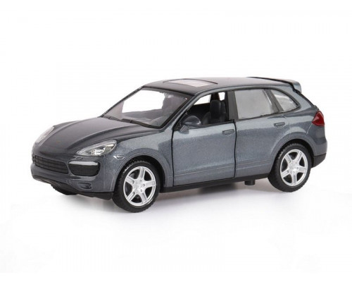 Машина АВТОПАНОРАМА Porsche Cayenne S, серый, 1/32, свет, звук, инерция, в/к 17,5*13,5*9 см