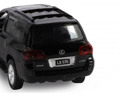 Машина АВТОПАНОРАМА Lexus LX570, черный, 1/43, инерция, в/к 17,5*12,5*6,5 см