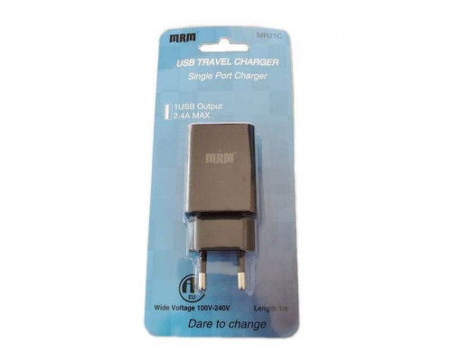 Сетевое зарядное устройство MRM MR21 1xUSB 5V/2.4 A