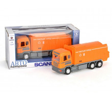 Машина "АВТОПАНОРАМА" SCANIA (мусоровоз) 1/40 инерц., в/к 28*14*12