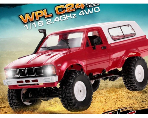 Радиоуправляемая машина WPL пикап Hilux (красная) 4WD 2.4G 1/16 RTR