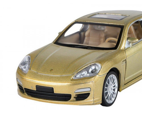 Машина АВТОПАНОРАМА Porsche Panamera S, золотой, 1/32, свет, звук, инерция, в/к 17,5*13,5*9 см