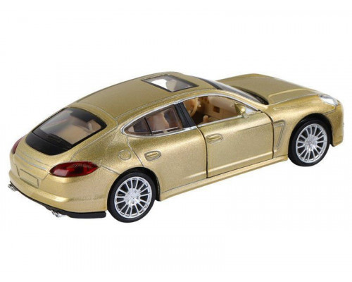 Машина АВТОПАНОРАМА Porsche Panamera S, золотой, 1/32, свет, звук, инерция, в/к 17,5*13,5*9 см