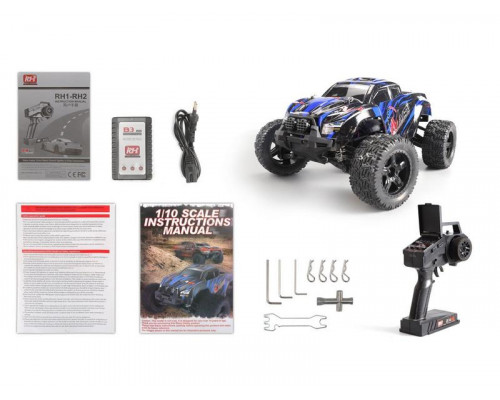 Радиоуправляемый монстр Remo Hobby MMAX (синий) 4WD 2.4G 1/10 RTR