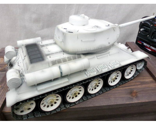 Р/У танк Taigen 1/16 T34-85 (СССР) (для ИК танкового боя) 2.4G (зимний)