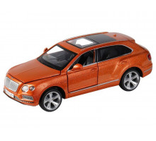 Машина "АВТОПАНОРАМА" Bentley Bentayga, оранжевый, 1/34, свет, звук, инерция, в/к 17,5*13,5*9 см