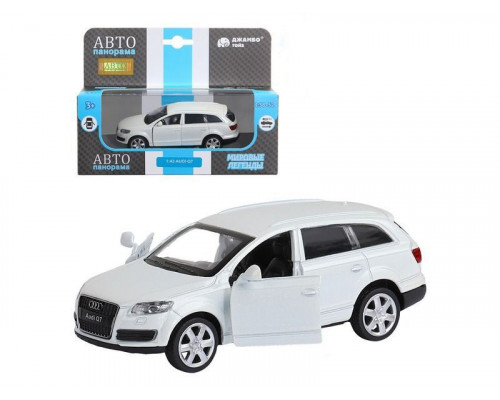 Машина АВТОПАНОРАМА Audi Q7, белый, 1/43, инерция, в/к 17,5*12,5*6,5 см