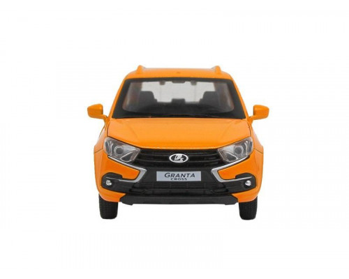 Машина АВТОПАНОРАМА LADA GRANTA CROSS,оранж, 1/24, свет, звук, инерция, в/к 24,5*12,5*10,5 см