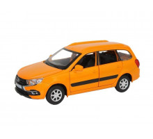 Машина "АВТОПАНОРАМА" LADA GRANTA CROSS,оранж, 1/24, свет, звук, инерция, в/к 24,5*12,5*10,5 см