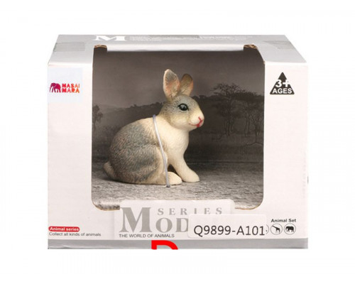 Фигурка игрушка MASAI MARA MM212-203 серии На ферме: кролик серый