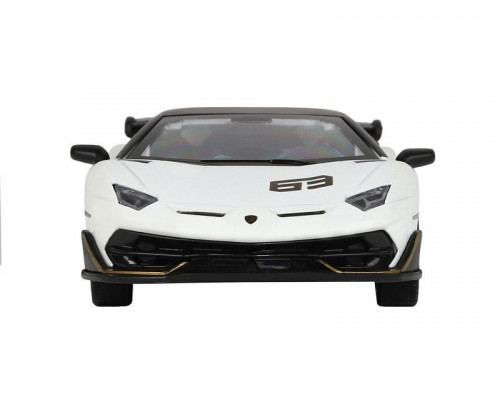 Машина АВТОПАНОРАМА Lamborghini SVJ, белый, 1/32, свет, звук, инерция, в/к 17,5*12,5*6,5 см