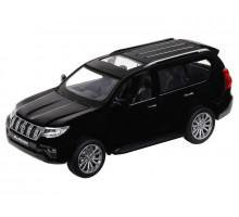 Машина "АВТОПАНОРАМА" Land Cruiser Prado, черный, 1/32, свет, звук, инерция, в/к 17,5*13,5*9 см