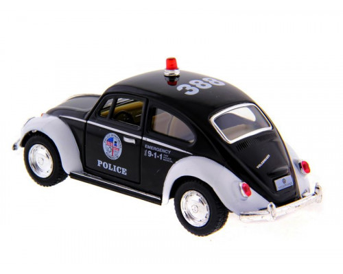 Машина Kinsmart  Volkswagen Classical Beetle (Police) инерция (1/12шт.) 1:32 б/к