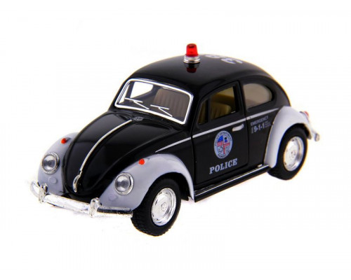 Машина Kinsmart  Volkswagen Classical Beetle (Police) инерция (1/12шт.) 1:32 б/к