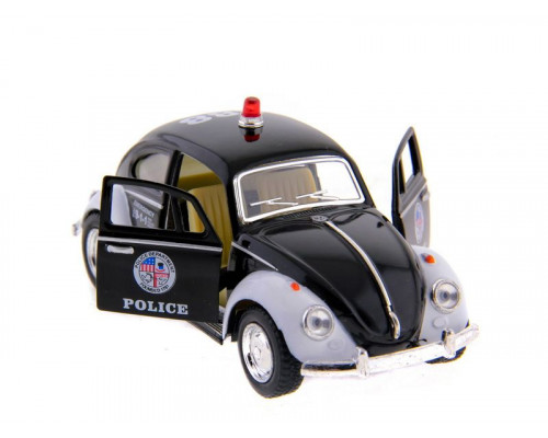 Машина Kinsmart  Volkswagen Classical Beetle (Police) инерция (1/12шт.) 1:32 б/к