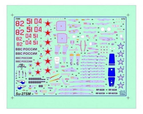 Сборная модель ZVEZDA Российский истребитель Су-27СМ, 1/72