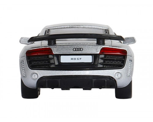 Машина АВТОПАНОРАМА Audi R8 GT, серебро, 1/43, инерция, в/к 17,5*12,5*6,5 см