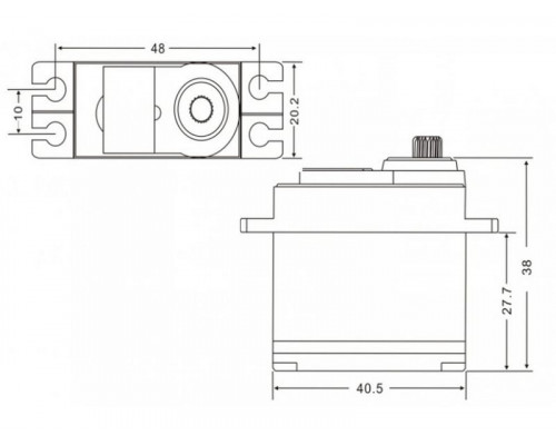 Сервомашинка цифровая JX Servo PDI-5521MG-180 (55.6г/20.32/0.16/6V) стандартная