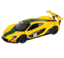 Машина "АВТОПАНОРАМА" Mclaren P1™ GTR, желтый, 1/32, свет, звук, инерция, в/к 17,5*12,5*6,5 см