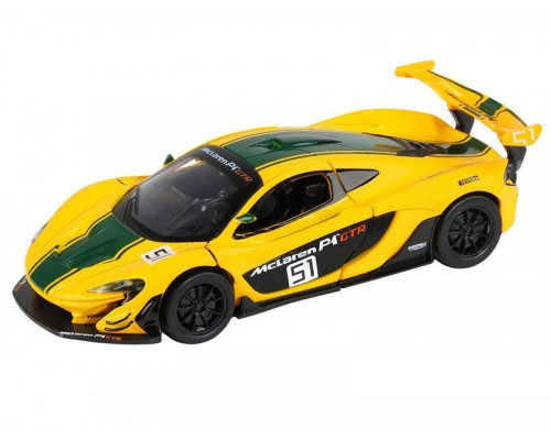 Машина АВТОПАНОРАМА Mclaren P1™ GTR, желтый, 1/32, свет, звук, инерция, в/к 17,5*12,5*6,5 см