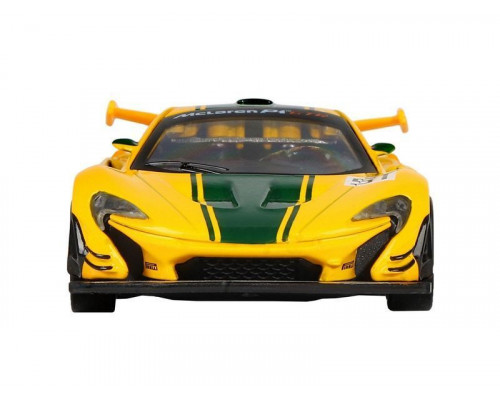 Машина АВТОПАНОРАМА Mclaren P1™ GTR, желтый, 1/32, свет, звук, инерция, в/к 17,5*12,5*6,5 см