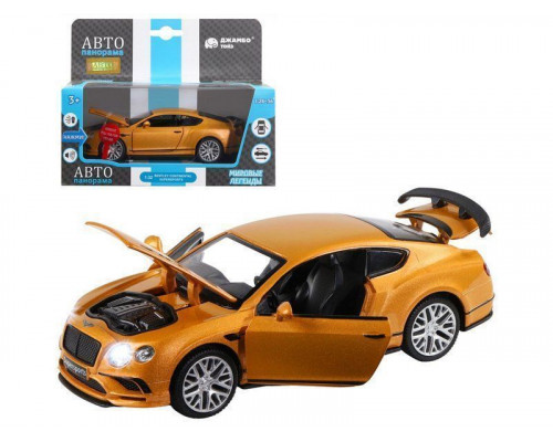 Машина АВТОПАНОРАМА Bentley Continental Supersports, оранжевый, 1/32, в/к 17,5*12,5*6,5 см