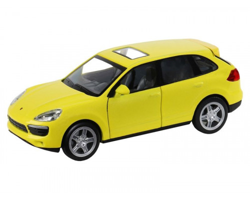 Машина АВТОПАНОРАМА Porsche Cayenne S, желтый, 1/32, свет, звук, инерция, в/к 17,5*13,5*9 см