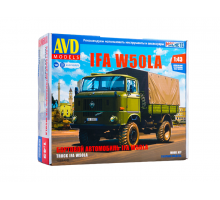 Сборная модель AVD IFA W50LA бортовой (с тентом), 1/43