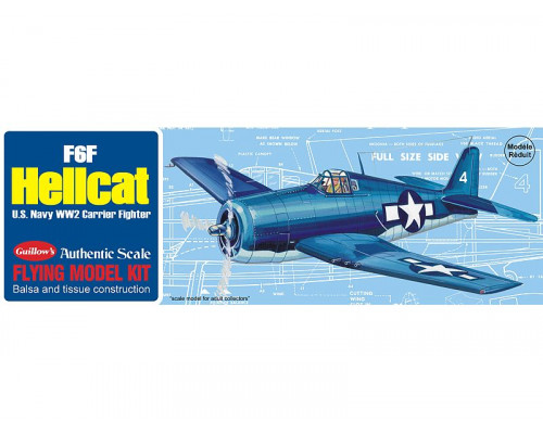 Сборная дер.модель.Самолет F6F Hellcat. Guillows 1:30