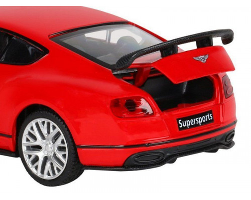 Машина АВТОПАНОРАМА Bentley Continental GT Supersports, красный, 1/32, в/к 17,5*12,5*6,5 см