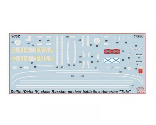 Сборная модель ZVEZDA Атомная подводная лодка «Тула» проекта «Дельфин», 1/350
