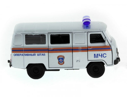 Машина АВТОПАНОРАМА инерц. УАЗ-452 (МЧС) 1/50, в/к 12*7*5,5 см