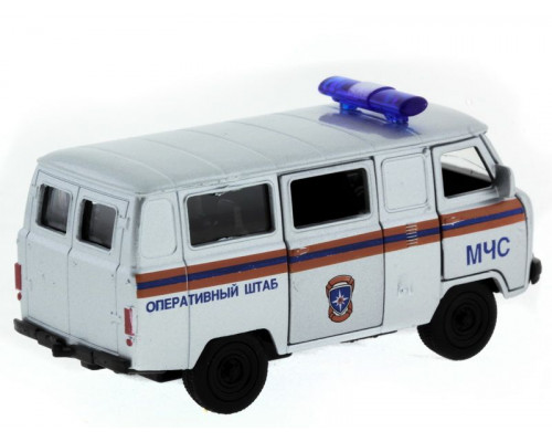 Машина АВТОПАНОРАМА инерц. УАЗ-452 (МЧС) 1/50, в/к 12*7*5,5 см