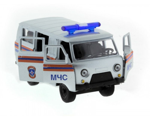 Машина АВТОПАНОРАМА инерц. УАЗ-452 (МЧС) 1/50, в/к 12*7*5,5 см