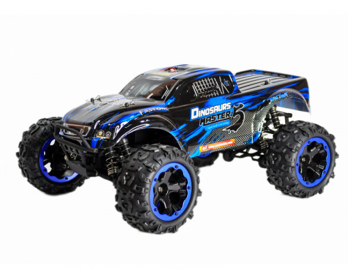 Радиоуправляемый монстр Remo Hobby Dinosaurs Master Brushless (синий) 4WD 2.4G 1/8 RTR