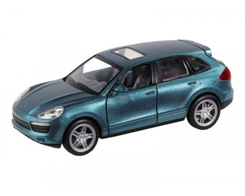 Машина АВТОПАНОРАМА Porsche Cayenne S, голубой, 1/32, свет, звук, инерция, в/к 17,5*13,5*9 см