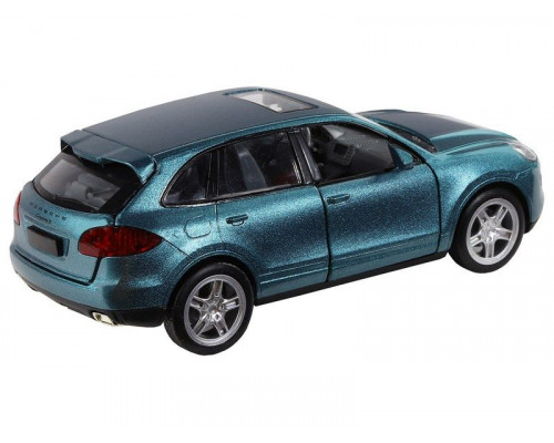 Машина АВТОПАНОРАМА Porsche Cayenne S, голубой, 1/32, свет, звук, инерция, в/к 17,5*13,5*9 см