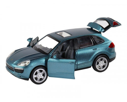 Машина АВТОПАНОРАМА Porsche Cayenne S, голубой, 1/32, свет, звук, инерция, в/к 17,5*13,5*9 см