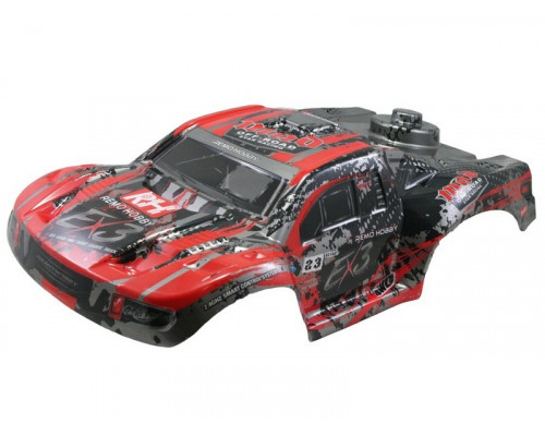 Кузов красный шорт-корс для Remo Hobby EX3 1/10