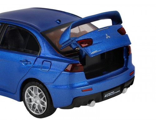 Машина АВТОПАНОРАМА Mitsubishi Lancer Evolution, синий, 1/32, свет, звук, в/к 17,5*12,5*6,5 см