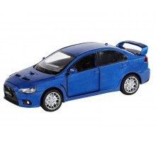 Машина "АВТОПАНОРАМА" Mitsubishi Lancer Evolution, синий, 1/32, свет, звук, в/к 17,5*12,5*6,5 см