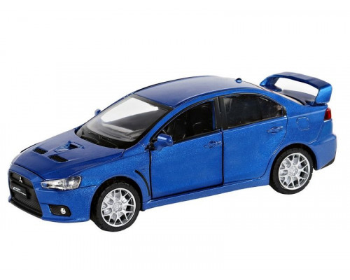 Машина АВТОПАНОРАМА Mitsubishi Lancer Evolution, синий, 1/32, свет, звук, в/к 17,5*12,5*6,5 см