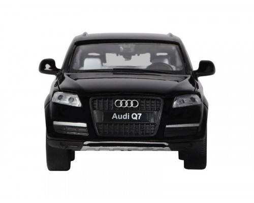 Машина АВТОПАНОРАМА Audi Q7, черный, 1/32, свет, звук, инерция, в/к 17,5*13,5*9 см