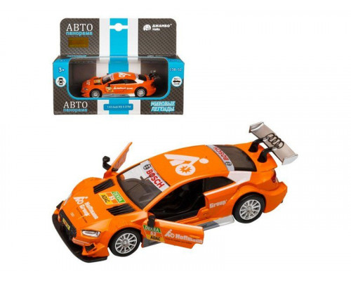 Машина АВТОПАНОРАМА Audi RS 5 DTM, оранжевый, 1/43, откр. двери, в/к 17,5*12,5*6,5 см